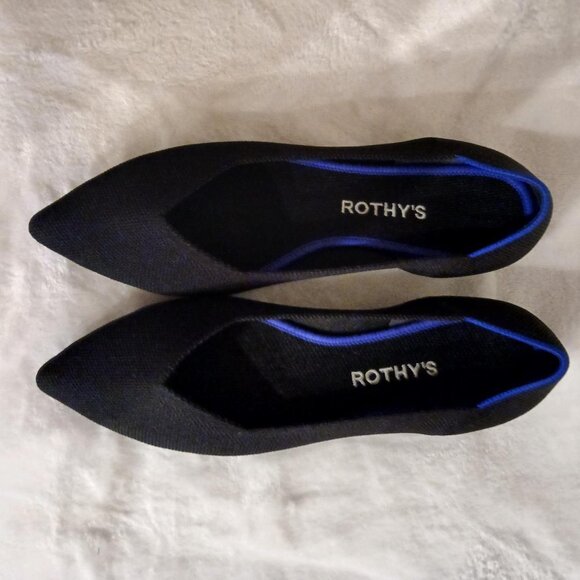 Black pointed toe Rothy's flats in size 8.5 - Picture 5 of 8